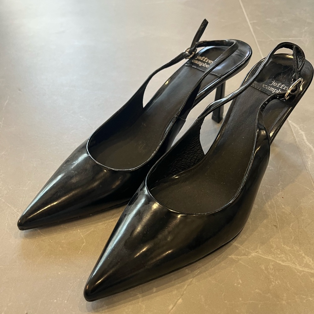 NWOT Jeffrey campbell sling backs in patent leather